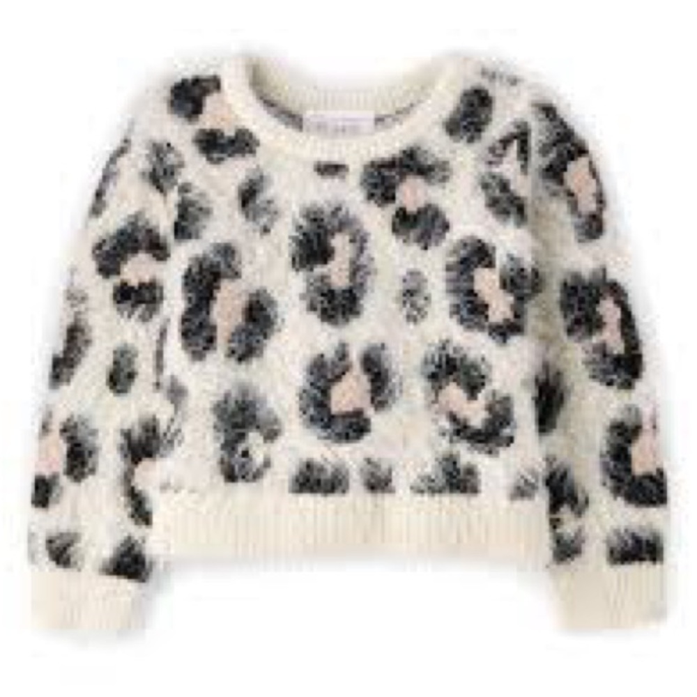 Leopard Print Fuzzy Sweater